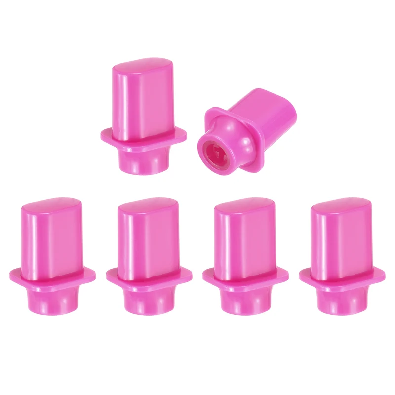 6Pcs Guitar 3/5 Way Pickup Switch Tip Plastic Cross-Slot Knob Tip, Rose Red