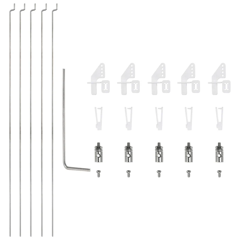 16Pcs 1.2x200mmZ Push Rods Parts Nylon Control Horns for RC Airplane Plane