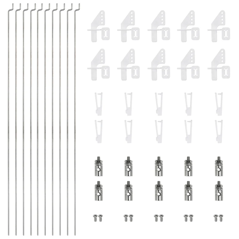 30pcs 1.5x200mmZ Push Rods Parts Nylon Control Horns for RC Airplane Plane