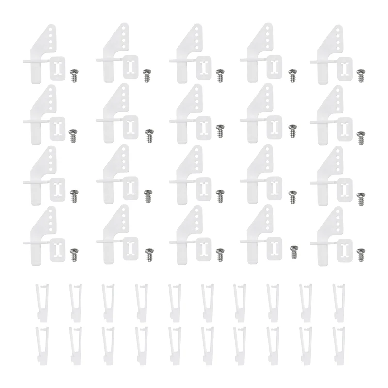 20Set 1.2x500mmZ Push Rods Parts Nylon Control Horns for RC Airplane Plane