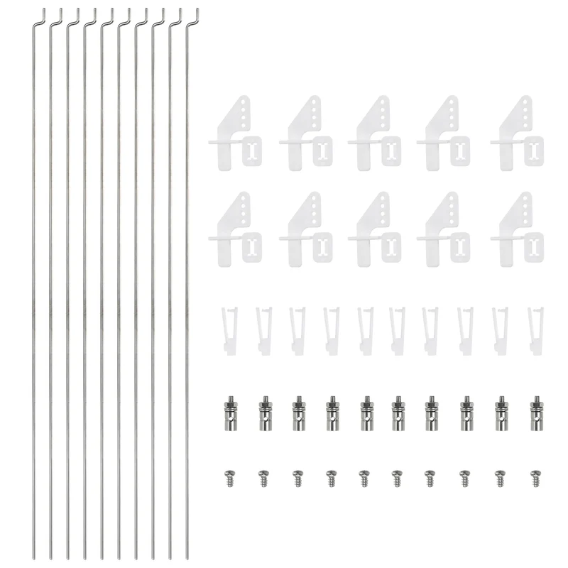 30pcs 1.5x500mmZ Push Rods Parts Nylon Control Horns for RC Airplane Plane