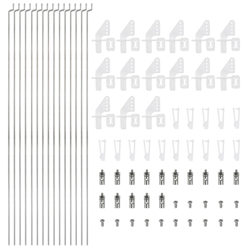 45pcs 1.2x200mmZ Push Rods Parts Nylon Control Horns for RC Airplane Plane