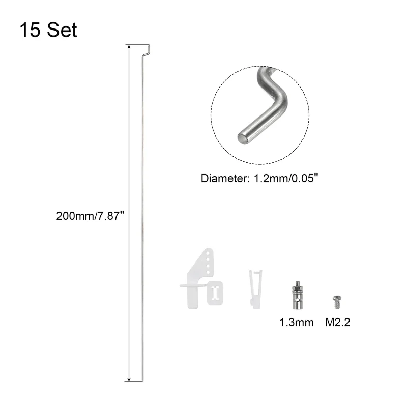45pcs 1.2x200mmZ Push Rods Parts Nylon Control Horns for RC Airplane Plane
