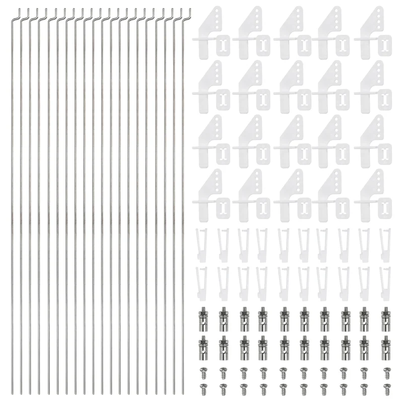 60pcs 1.2x200mmZ Push Rods Parts Nylon Control Horns for RC Airplane Plane