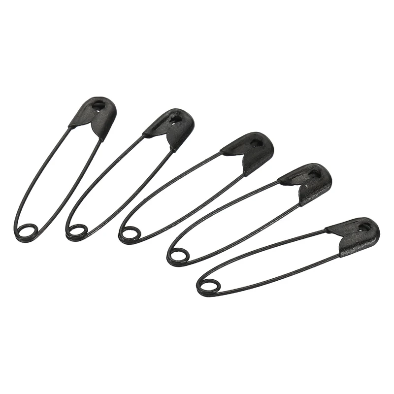 Safety Pins 1.22 Inch Nickle Plated Small Sewing Pins Black 100Pcs