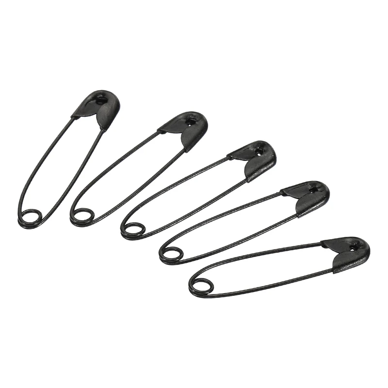 Safety Pins 1.06 Inch Nickle Plated Small Sewing Pins Black 200Pcs