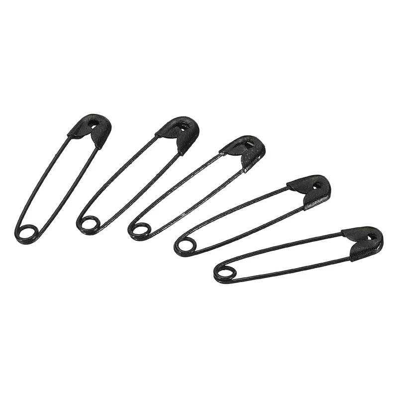 Safety Pins 0.87 Inch Nickle Plated Small Sewing Pins Black 200Pcs