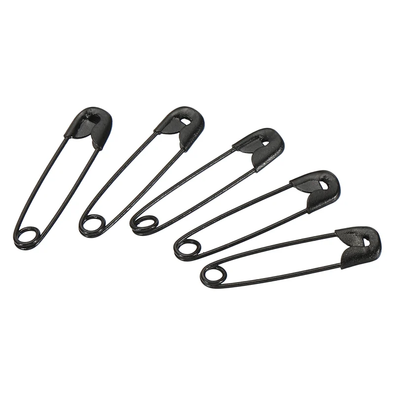 Safety Pins 0.71 Inch Nickle Plated Small Sewing Pins Black 400Pcs