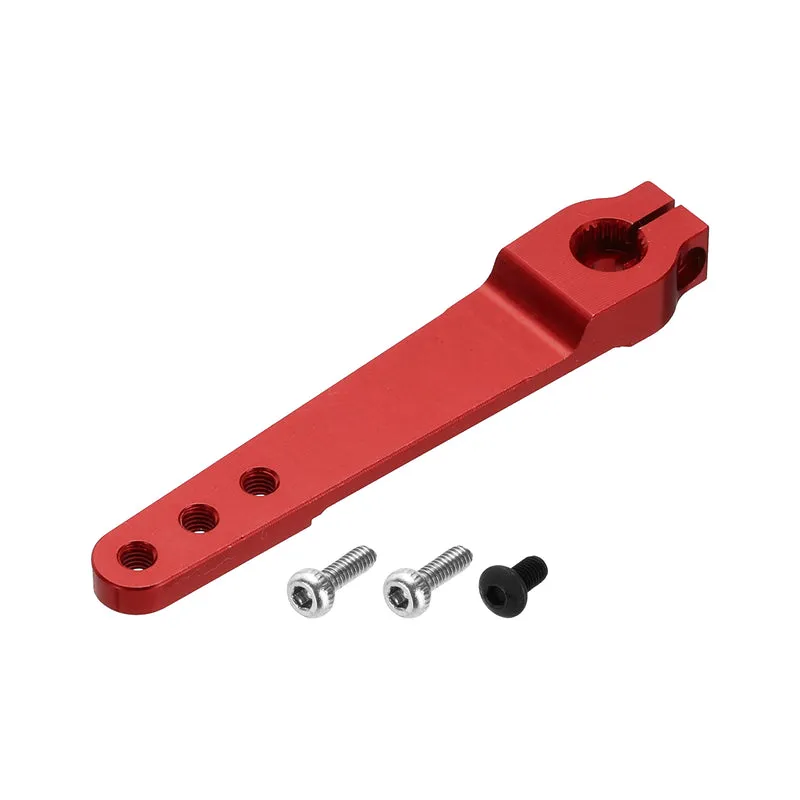 1 Pcs Aluminum Servo Horn Long 25T Steering Arm 63mm Length Red
