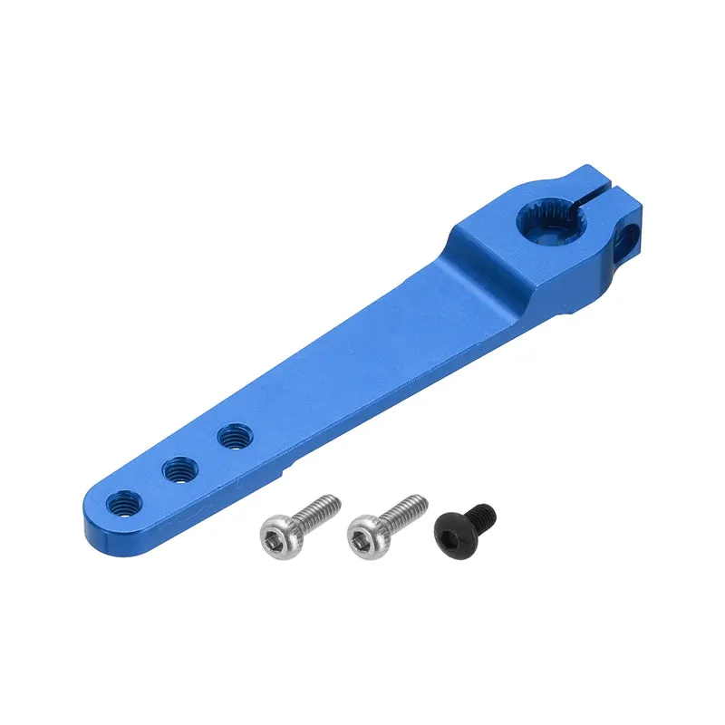1 Pcs Aluminum Servo Horn Long 25T Steering Arm 63mm Length Dark Blue