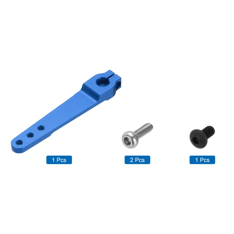 1 Pcs Aluminum Servo Horn Long 25T Steering Arm 63mm Length Dark Blue