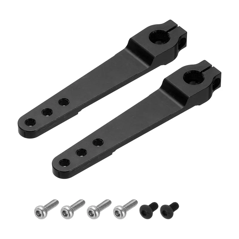 1 Pcs Aluminum Servo Horn Long 25T Steering Arm 63mm Length Black