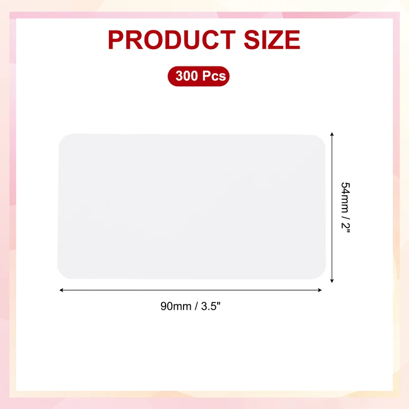 3.5"x2" Blank Business Cards 300Pcs Small Blank Cards Note Paper Card White