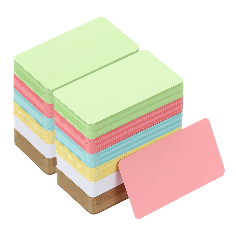 3.5"x2" Blank Business Cards 600Pcs Small Blank Cards Note Paper Card 6 Colors
