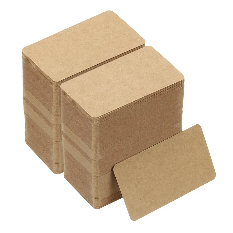 3.5"x2" Blank Business Cards 600Pcs Small Blank Cards Note Paper Card Brown
