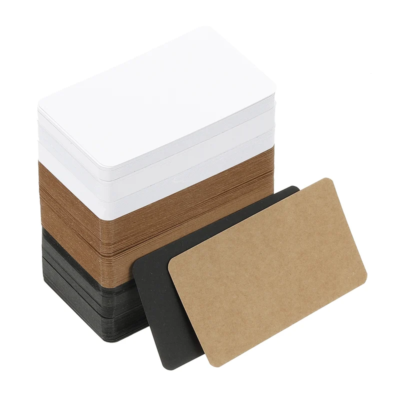 3.5"x2" Blank Business Cards 300Pcs Small Blank Cards Note Paper Card 3 Colors