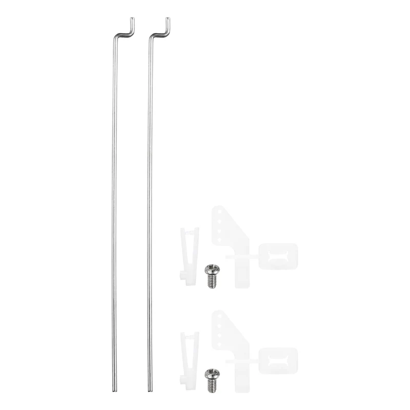 2pcs 304 Stainless Steel 1x70mm Z Push Rod Parts Nylon Control Horns, Silver