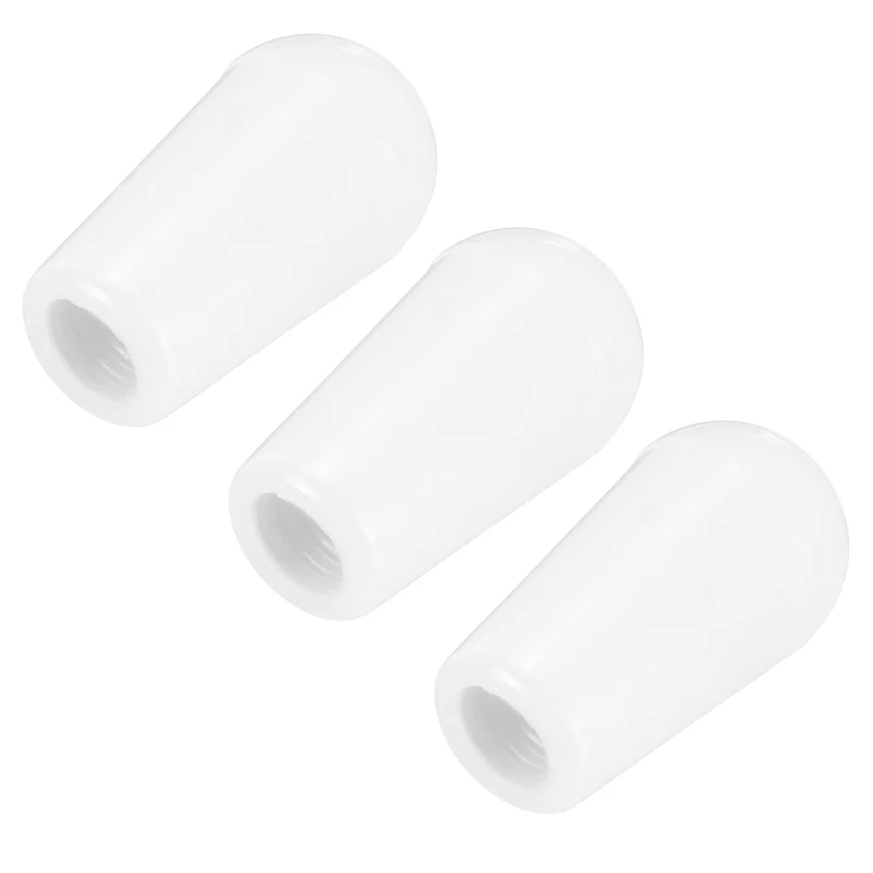 3 Way Guitar Toggle Switch Tip 8/32 Threaded ABS White 3Pcs