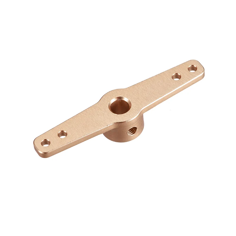 Aluminum Alloy Steering Servo Arm Horn 5.1mm Gold Tone for RC Model