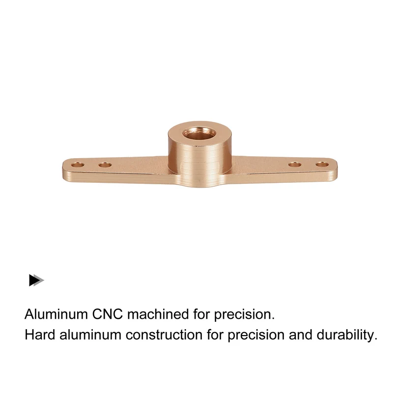 Aluminum Alloy Steering Servo Arm Horn 5.1mm Gold Tone for RC Model