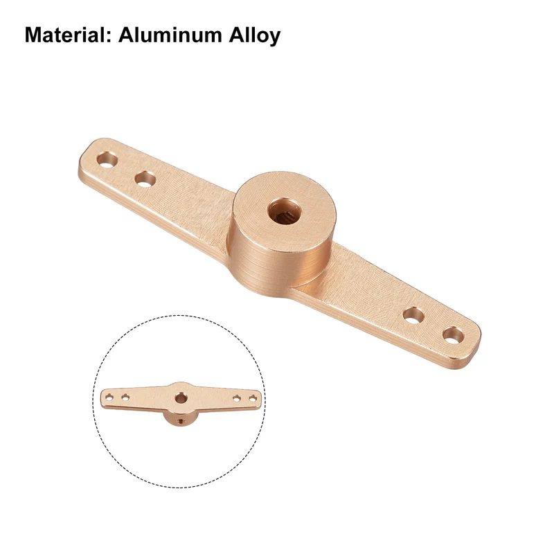 Aluminum Alloy Steering Servo Arm Horn 3.1mm Gold Tone for RC Model