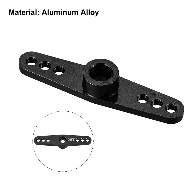 25T Servo Arm Horn Double Offset M3 Black for Servo Repair Parts Accessories(3.1mm)