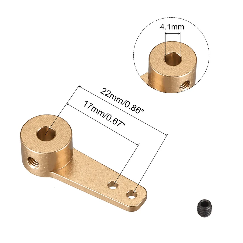 Steering Arm Single Servo Transmission Shaft Eccentric Crank Connecting Rod Adapter for RC Car/Boat Model (4.1mm)