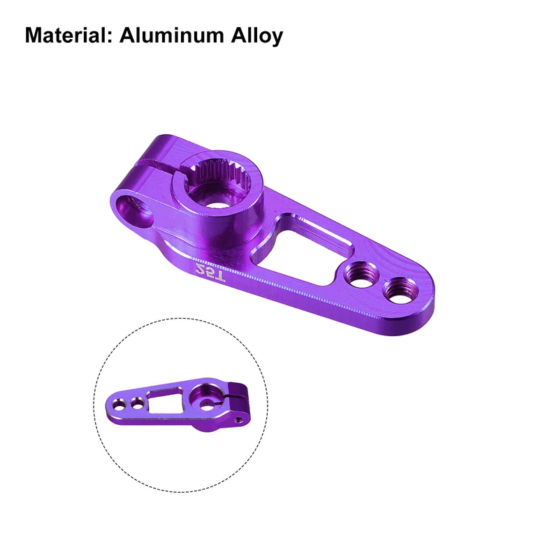 25T Servo Horn Arm Aluminum Alloy Purple for RC Cars Universal Accessories Parts