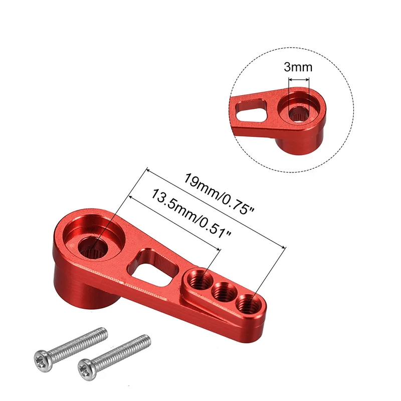 Servo Arm Horn Servo Pull Rod Red for RC Car Upgrade Parts Accessories