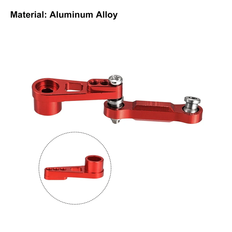Servo Arm Horn Servo Pull Rod Red for RC Car Upgrade Parts Accessories