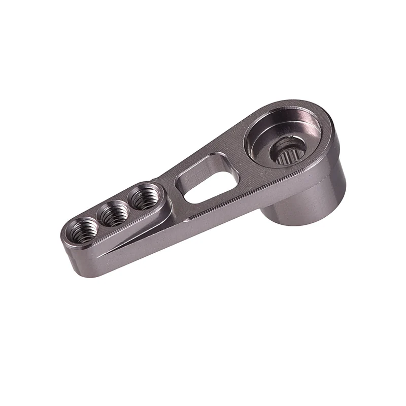 Aluminum Alloy 25T Steering Servo Arm Horn Titanium Color for RC Boat Repair Parts Accessories(3mm)
