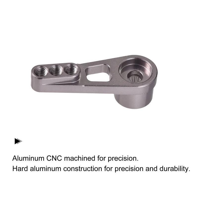 Aluminum Alloy 25T Steering Servo Arm Horn Titanium Color for RC Boat Repair Parts Accessories(3mm)