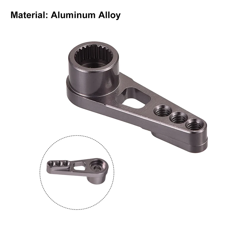 Aluminum Alloy 25T Steering Servo Arm Horn Titanium Color for RC Boat Repair Parts Accessories(3mm)