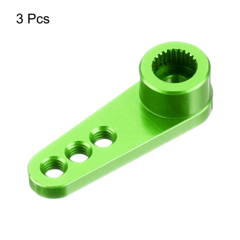 5 Pcs Aluminum Servo Horn 25T Servo Horn Steering Short Arm 28mm Length Green