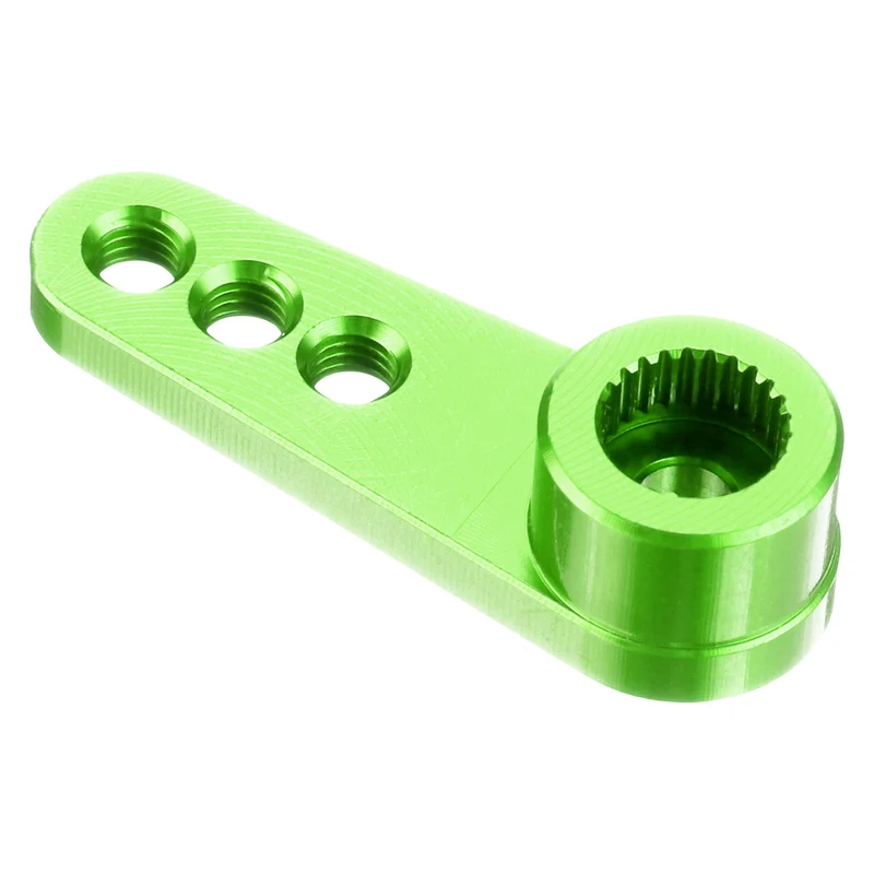 5 Pcs Aluminum Servo Horn 25T Servo Horn Steering Short Arm 28mm Length Green