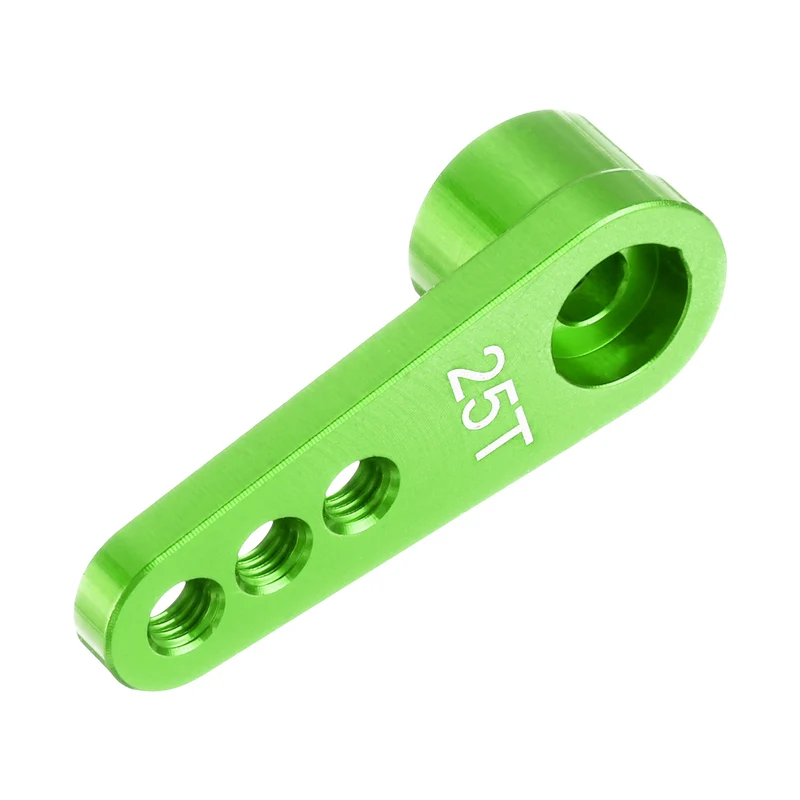 5 Pcs Aluminum Servo Horn 25T Servo Horn Steering Short Arm 28mm Length Green