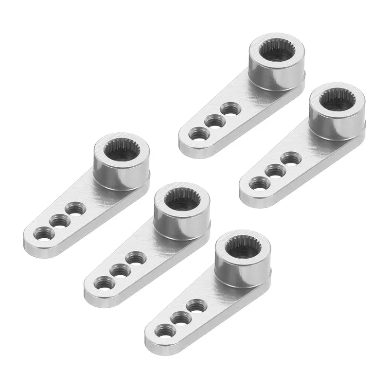 5 Pcs Aluminum Servo Horn 25T Servo Horn Steering Short Arm 28mm Silver