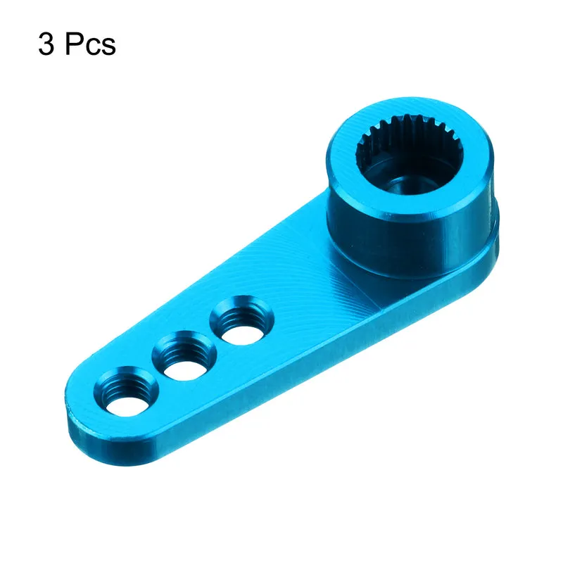 5 Pcs Aluminum Servo Horn 25T Servo Horn Steering Short Arm 28mm Length Blue