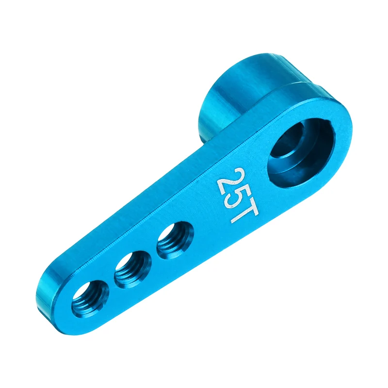 5 Pcs Aluminum Servo Horn 25T Servo Horn Steering Short Arm 28mm Length Blue
