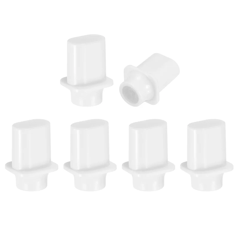 6Pcs Guitar 3/5 Way Pickup Switch Tip Plastic Cross-Slot Knob Tip, White