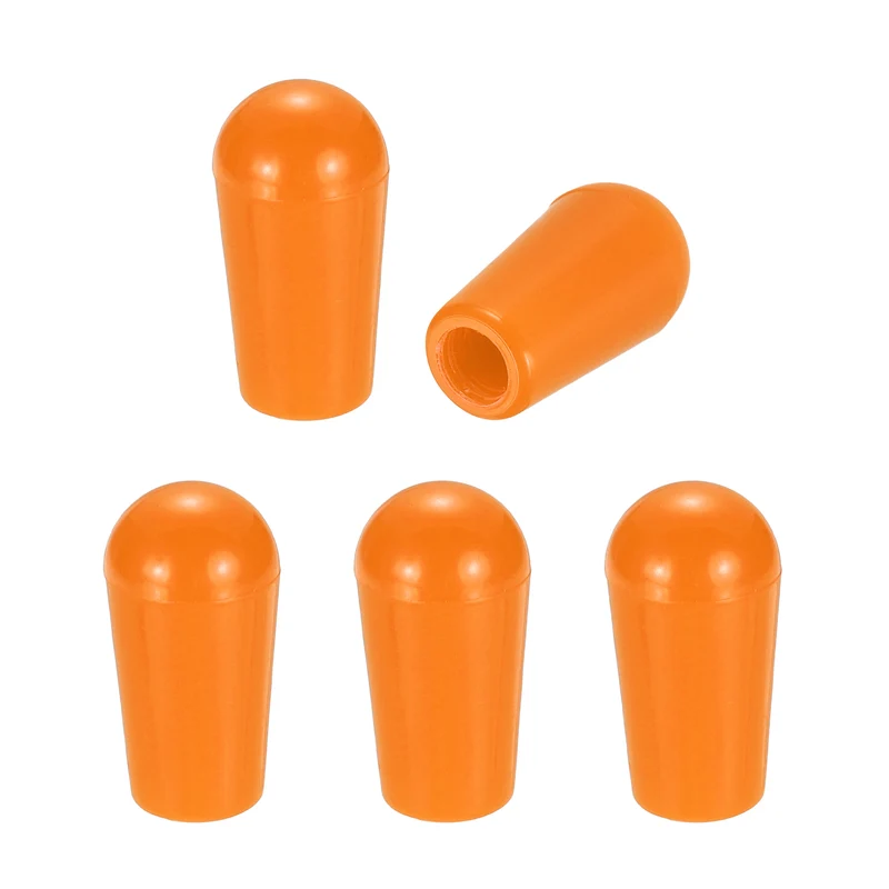 5 Pcs Switch Tip Knob for Electric Guitar, 8/32" Thread, Orange