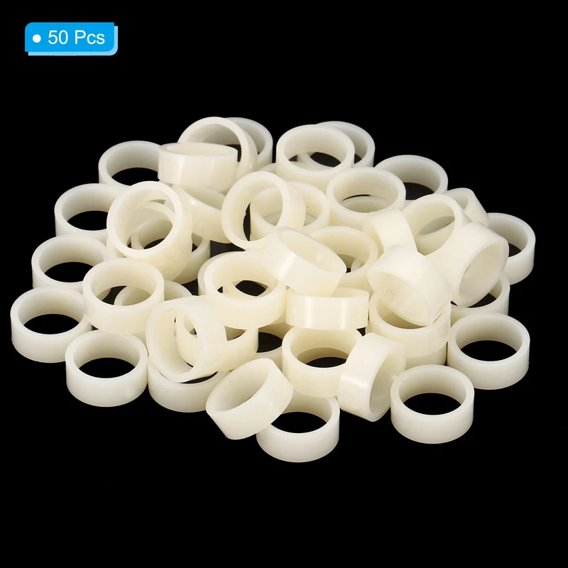Round Spacer Washer Set, 50 Pcs 10.5mm ID, 13mm OD, 5mm Length for M10 Screws