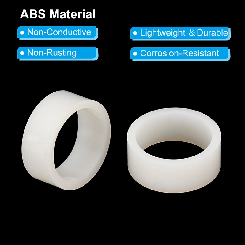 Round Spacer Washer Set, 50 Pcs 10.5mm ID, 13mm OD, 5mm Length for M10 Screws