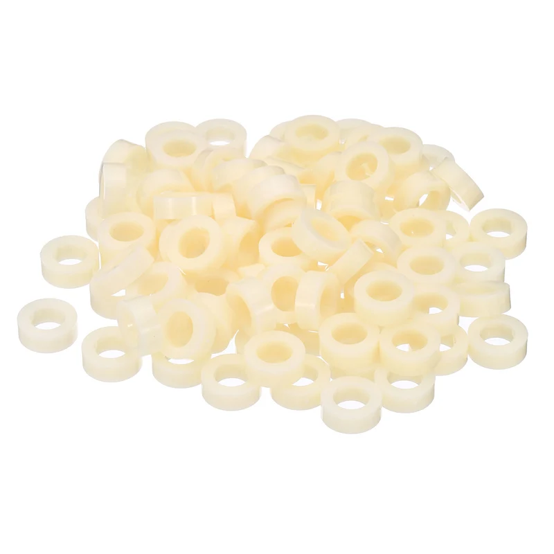 Round Spacer Washer Set, 100 Pcs 8.2mm ID, 14mm OD, 5mm Length for M8 Screws
