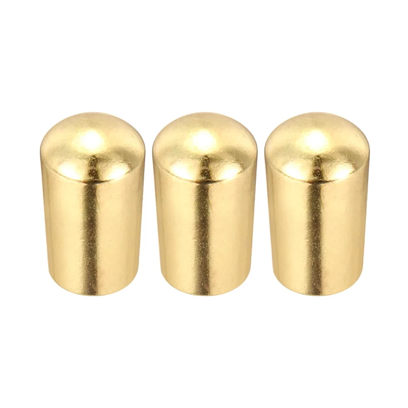 3 Way Guitar Toggle Switch Tip M4 Brass Threaded Gold 3Pcs
