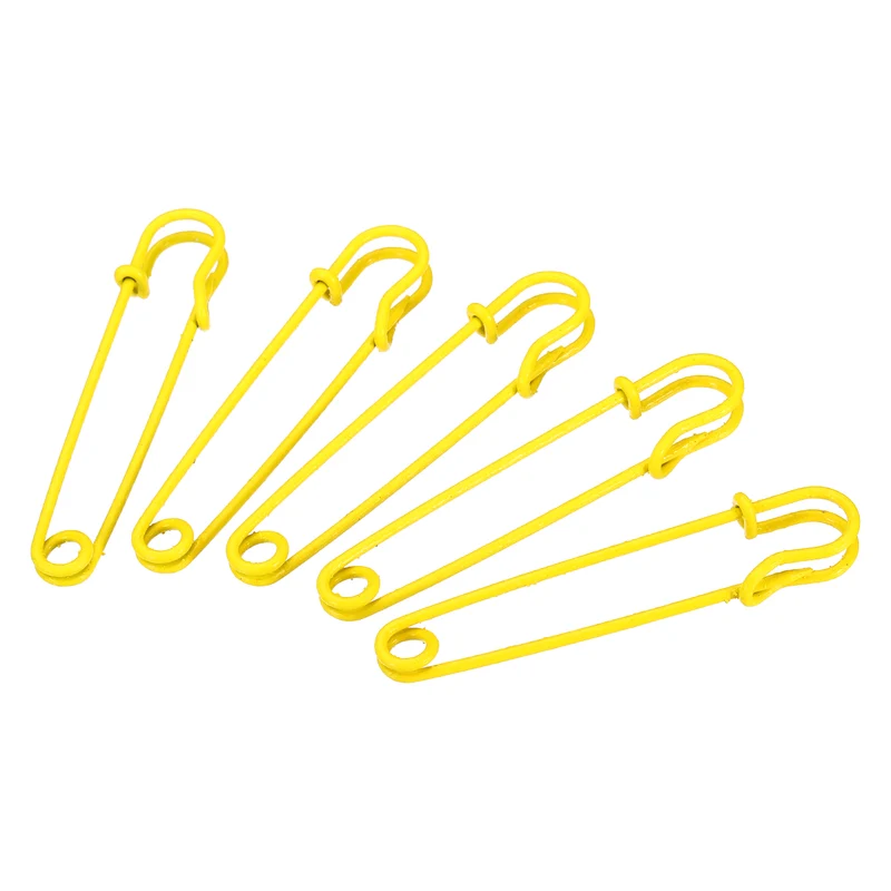 Safety Pins 2.95 Inch Large Metal Sewing Pins Yellow 15Pcs