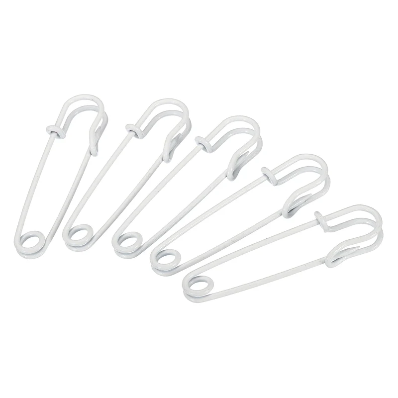 Safety Pins 2.48 Inch Large Metal Sewing Pins White 50Pcs