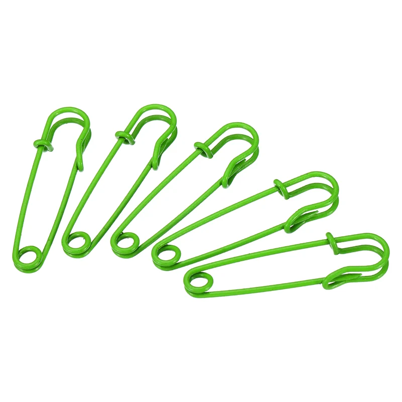 Safety Pins 2.48 Inch Large Metal Sewing Pins Green 20Pcs