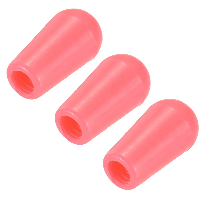 3 Way Guitar Toggle Switch Tip M4 Threaded ABS Pink 3Pcs