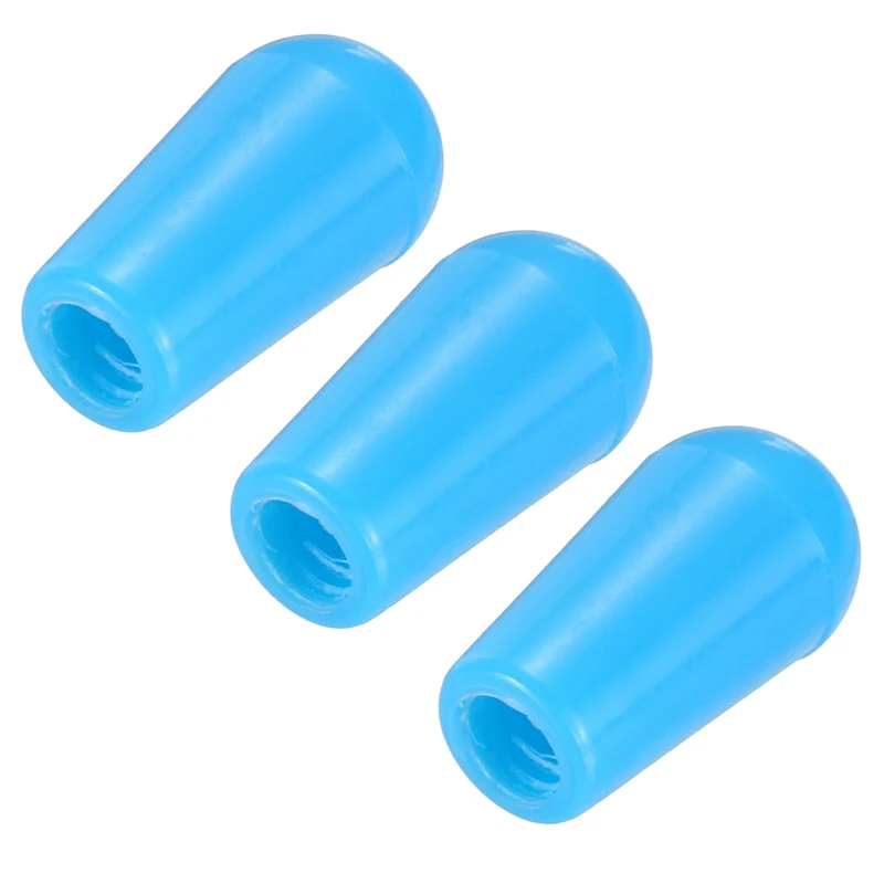 3 Way Guitar Toggle Switch Tip M3.5 Threaded ABS Light Blue 3Pcs